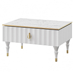 Стол журнальный белый с ящиком Expanses of Beauty варинант исполнения - 1 | Loft Concept в Санкт-петербурге