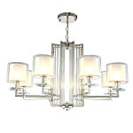 Люстра с 8-ю цилиндрическими плафонами из стекла Laurent варинант исполнения - 6 | Loft Concept в Санкт-петербурге