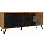 ТВ-тумба с  2-мя ящиками и закрытыми полками Stone Effect варинант исполнения - 1 | Loft Concept в Санкт-петербурге