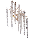 Бра на ветвистом золотом каркасе со стеклянными подвесами Raceme варинант исполнения - 1 | Loft Concept в Санкт-петербурге