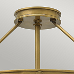 Потолочный светильник цвета латунь с плоским круглым плафоном Hinkley варинант исполнения - 3 | Loft Concept в Санкт-петербурге