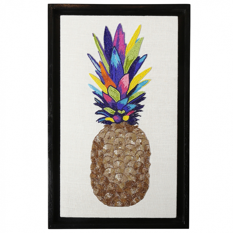 Панно Jonathan Adler PINEAPPLE BEADED WALL ART Мульти в Санкт-петербурге | Loft Concept 