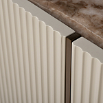 Тумба под телевизор серая с мраморной столешницей Uniqueness Marble варинант исполнения - 3 | Loft Concept в Санкт-петербурге