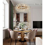 Круглая подвесная люстра Crystal Dandelions Chandelier варинант исполнения - 3 | Loft Concept в Санкт-петербурге