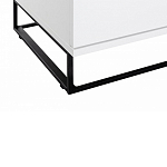 Стеллаж книжный белый с 3-мя открытыми полками и дверкой Strict Lines варинант исполнения - 5 | Loft Concept в Санкт-петербурге