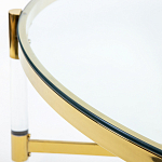 Кофейный столик со столешницей из стекла Crossy варинант исполнения - 5 | Loft Concept в Санкт-петербурге