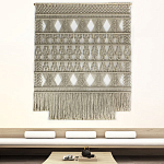 Панно на стену плетеное Макраме бежевый цвет  варинант исполнения - 11 | Loft Concept в Санкт-петербурге