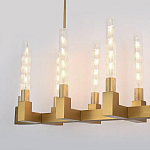 Люстра CANELLE Linear Chandelier 12 Modern Brass варинант исполнения - 1 | Loft Concept в Санкт-петербурге