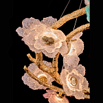 Люстра круглая на золотом каркасе с цветочным декором Miscellaneous herbs варинант исполнения - 5 | Loft Concept в Санкт-петербурге