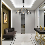 Люстра круглая с 9-ю цилиндрическими плафонами на магнитном креплении Bronze Concert варинант исполнения - 6 | Loft Concept в Санкт-петербурге