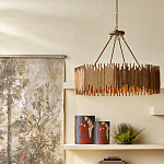 Люстра с абажуром из ротанга Wicker Furniture варинант исполнения - 4 | Loft Concept в Санкт-петербурге