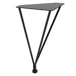 Стол журнальный c коричневой круглой столешницей на трех металлических ножках Charm Coffee Table варинант исполнения - 5 | Loft Concept в Санкт-петербурге