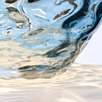 Настольная лампа со белым конусным абажуром и прозрачным голубым стеклянным основанием Quintiesse варинант исполнения - 5 | Loft Concept в Санкт-петербурге