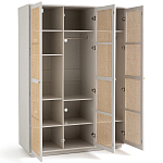 Шкаф с тремя дверцами из плетеного ротанга Tomio Wicker Furniture варинант исполнения - 3 | Loft Concept в Санкт-петербурге