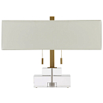 Настольная лампа прямоугольная на прозрачном основании Charm and Luxury варинант исполнения - 4 | Loft Concept в Санкт-петербурге