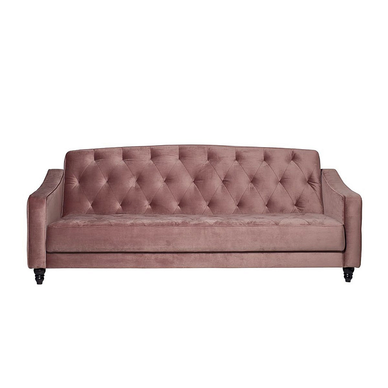 Диван Abbyson Emily Tufted Sofa Pink Розовый (Rose) в Санкт-петербурге | Loft Concept 