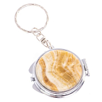 Зеркало брелок карманное двухстороннее из натурального камня Оникс Silver Stone Mirrors варинант исполнения - 4 | Loft Concept в Санкт-петербурге