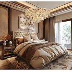 Люстра каскадная с подвесками в форме колец Galaxy of Light варинант исполнения - 9 | Loft Concept в Санкт-петербурге