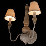 Бра с двумя конусовидными тканевыми абажурами Neighborhood варинант исполнения - 4 | Loft Concept в Санкт-петербурге