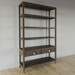 Стеллаж с двумя ящиками Elsa Dreams Walnut варинант исполнения - 1 | Loft Concept в Санкт-петербурге