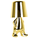 Настольная лампа фигурная золотого цвета с гладким абажуром Высота 19 см Sophia варинант исполнения - 2 | Loft Concept в Санкт-петербурге