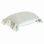 Чехол на подушку мятного цвета с бахромой и объемным узором Ethnic mix варинант исполнения - 1 | Loft Concept в Санкт-петербурге