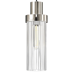 Подвесной светильник с стеклянным ребристым цилиндрическим плафоном Steps варинант исполнения - 3 | Loft Concept в Санкт-петербурге