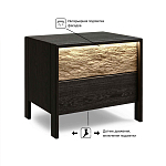 Тумба 2 ящика с подсветкой на рельефном фасаде Warm Industrial варинант исполнения - 10 | Loft Concept в Санкт-петербурге