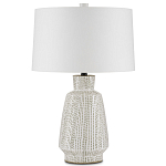 Настольная лампа с корпусом в форме вазы и белым абажуром Lots of Strokes варинант исполнения - 3 | Loft Concept в Санкт-петербурге