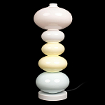 Настольная лампа из стеклянных сфер в пастельных тонах Высота 48 см Pastel Lunaria варинант исполнения - 1 | Loft Concept в Санкт-петербурге