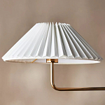 Люстра линейная с 2-мя белыми плиссированными тканевыми абажурами Combination варинант исполнения - 3 | Loft Concept в Санкт-петербурге