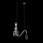 Подвесной светильник стеклянный в виде канделябра Curved Glass Chandelier варинант исполнения - 2 | Loft Concept в Санкт-петербурге