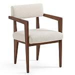 Кресло обеденное Alcove White Boucle из массива ореха варинант исполнения - 1 | Loft Concept в Санкт-петербурге