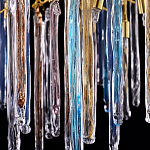 Люстра на подвесе с каркасом из металла и цветными подвесками из стекла Droplet Chandelier варинант исполнения - 2 | Loft Concept в Санкт-петербурге