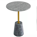 Кофейный столик круглый из мрамора серый Reliable Foundation варинант исполнения - 2 | Loft Concept в Санкт-петербурге