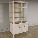 Витрина Primo со стеклянными фасадами и буфетом шпон Светлый дуб варинант исполнения - 3 | Loft Concept в Санкт-петербурге