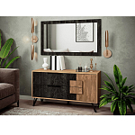 Зеркало настенное прямоугольное цвета угольный камень Stone Effect варинант исполнения - 2 | Loft Concept в Санкт-петербурге