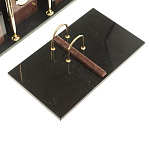 Настольный письменный набор из лемезита и змеевика с часами Royal Accessory варинант исполнения - 3 | Loft Concept в Санкт-петербурге