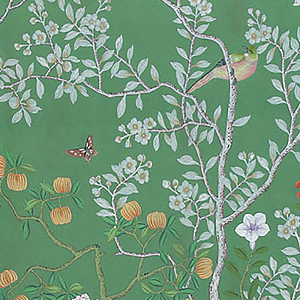 Обои ручная роспись Temple Newsam Green