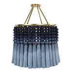 Люстра синяя плетеная с кисточками Boho Tassel Chandelier варинант исполнения - 2 | Loft Concept в Санкт-петербурге