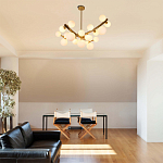 Люстра подвесная фигурная с белыми лампами в форме шара Felicitat варинант исполнения - 1 | Loft Concept в Санкт-петербурге