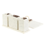 Настольный письменный набор из мрамора и креноида с гербом России Marble Accessory варинант исполнения - 3 | Loft Concept в Санкт-петербурге