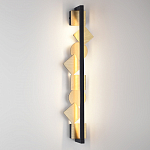 Бра вертикальное черного цвета с золотыми кругами и квадратами Gravyura варинант исполнения - 4 | Loft Concept в Санкт-петербурге