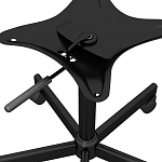 Стул с мягкой черной обивкой из велюра и подъемно-поворотным механизмом на колесиках Harper Black варинант исполнения - 5 | Loft Concept в Санкт-петербурге