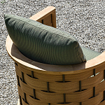 Дизайнерское уличное кресло из массива дерева с плетеной спинкой PALINFRASCA Armchair варинант исполнения - 4 | Loft Concept в Санкт-петербурге