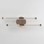 Бра с круглым основанием золотого цвета и двумя вертикальными плафонами Hex Scaffold варинант исполнения - 3 | Loft Concept в Санкт-петербурге