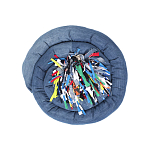 Подушка круглая из джинсовой одежды Heart Round варинант исполнения - 1 | Loft Concept в Санкт-петербурге