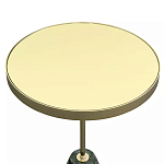 Кофейный столик с круглой зеркальной столешницей и мраморным основанием Stable Base варинант исполнения - 2 | Loft Concept в Санкт-петербурге