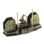 Настольный письменный набор из змеевика с часами и таблетницей Successful Leader варинант исполнения - 2 | Loft Concept в Санкт-петербурге