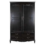 Шкаф черный с 4-мя ящиками и 2-мя дверцами в стиле Прованс Vintage варинант исполнения - 1 | Loft Concept в Санкт-петербурге